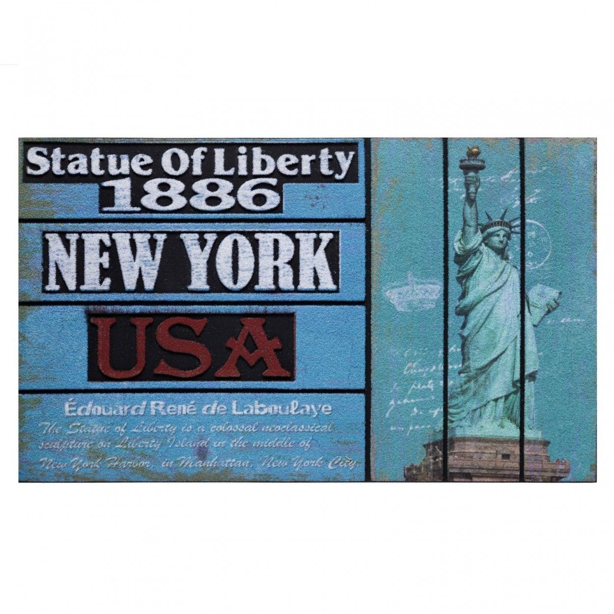 Paillasson fotoimpresión de nylon et de caoutchouc, la Statue de la Liberté