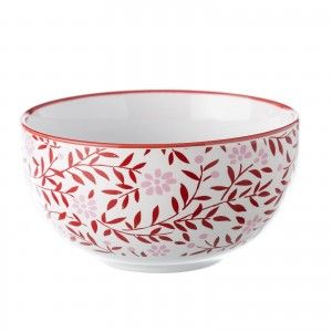 Bowl for snacks white-red