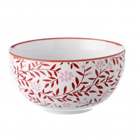 Bol pour les collations blanc-rouge