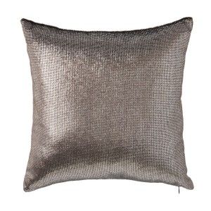 Cuscino quadrato con filler, un metallo di colore grigio, touch teciopelo