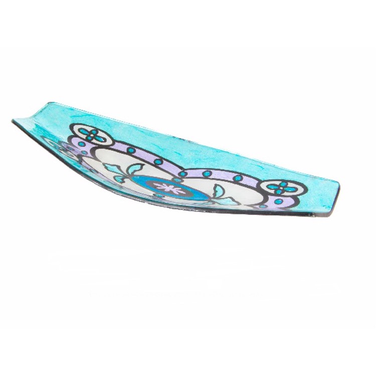 Tray canoe - crystal Model tile floral