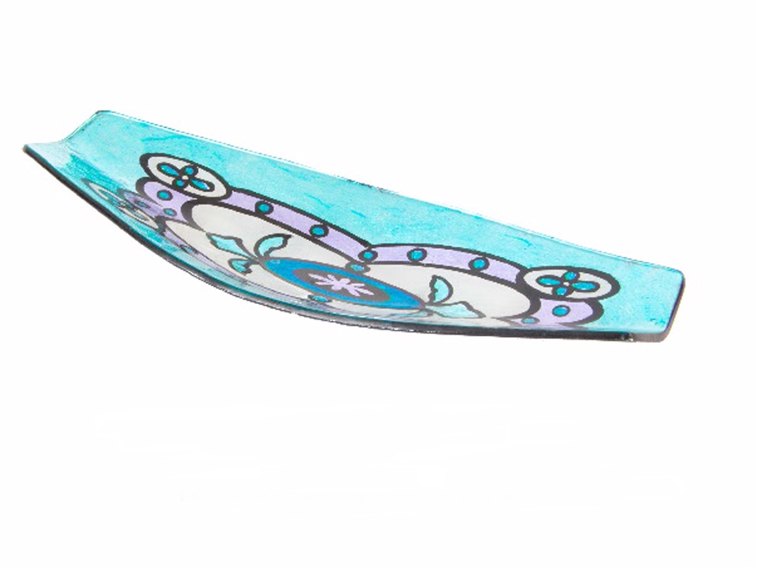 Tray canoe - crystal Model tile floral
