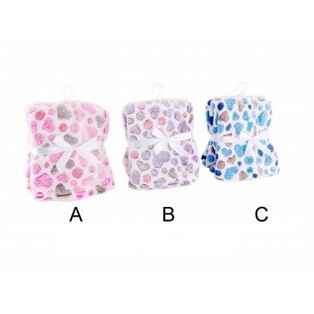 Blanket infant baby - Model Hearts