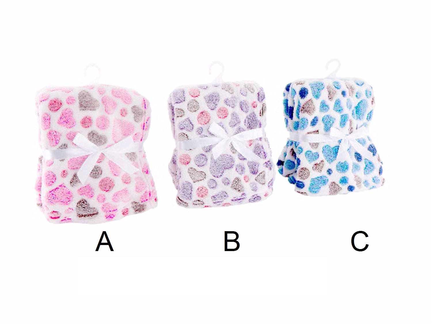 Blanket infant baby - Model Hearts