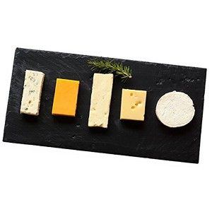 Table of slate, to tapas, cheeses, snacks, 20x40 cm, Set Professional of 6 units. Natural Slate