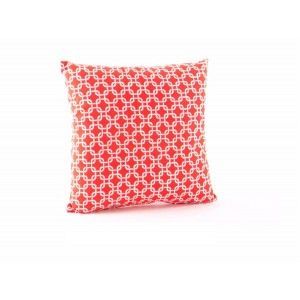Coussin carré en coton de Couleur Rouge