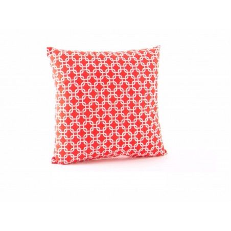 Coussin carré en coton de Couleur Rouge
