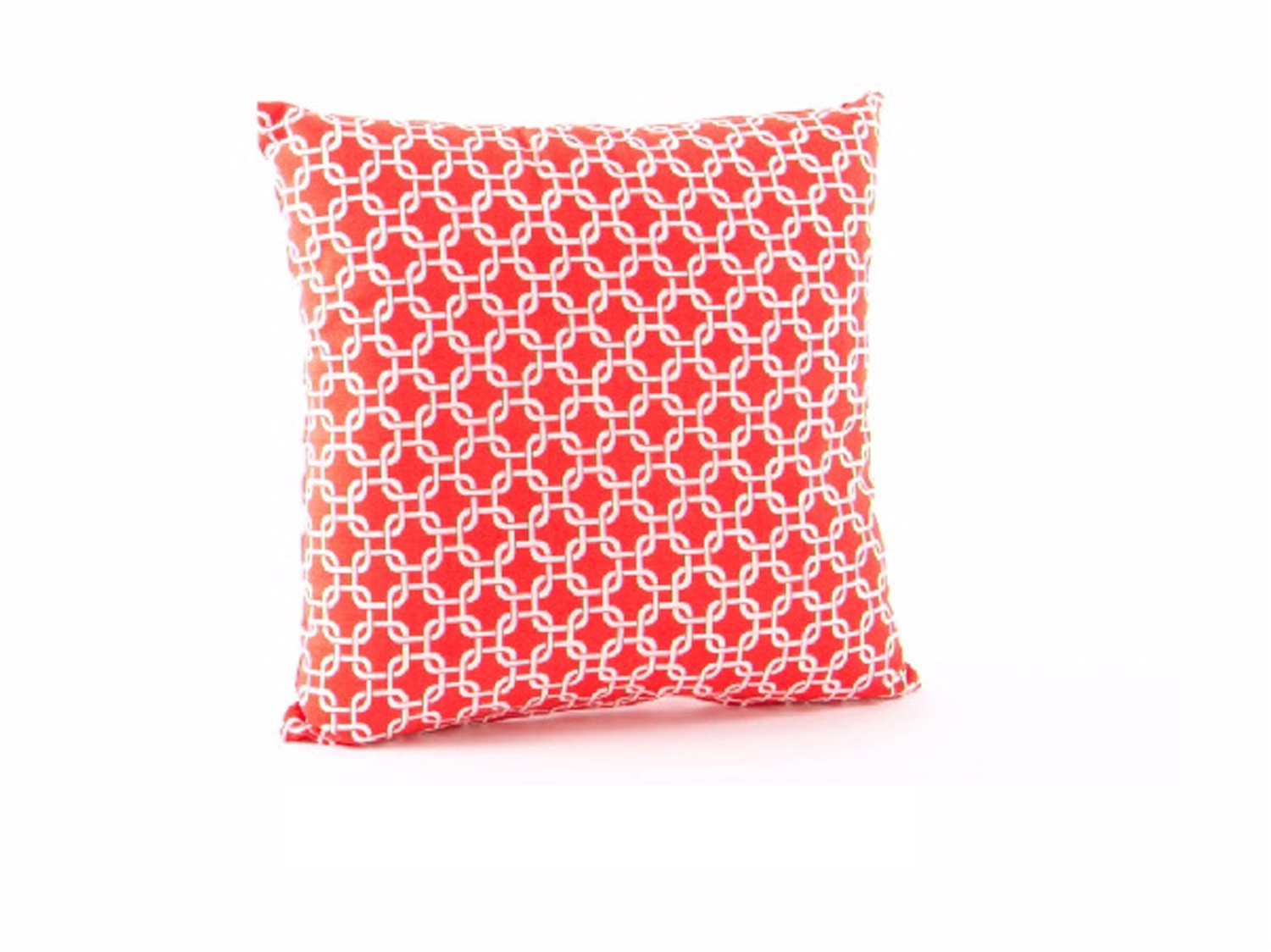 Coussin carré en coton de Couleur Rouge