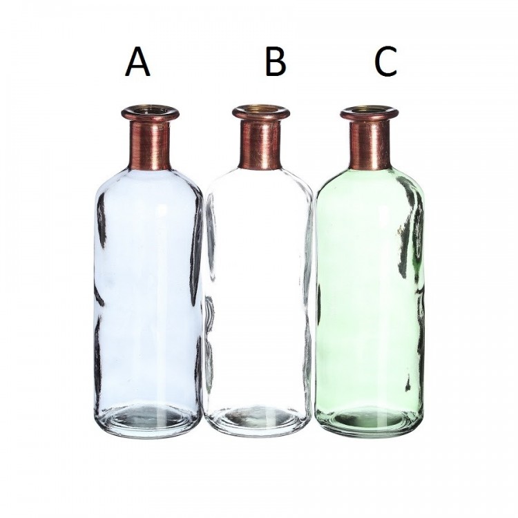 Vert bouteille en verre pour decoracíon