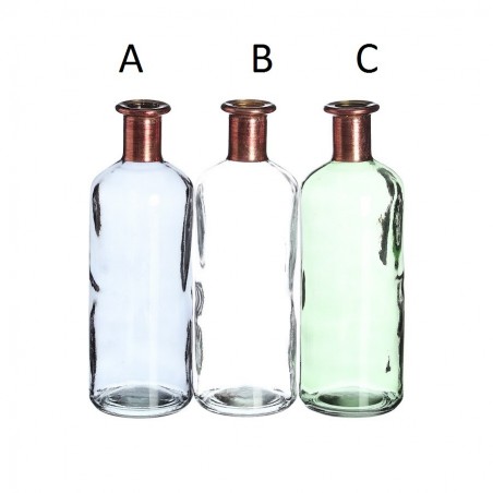 Vert bouteille en verre pour decoracíon