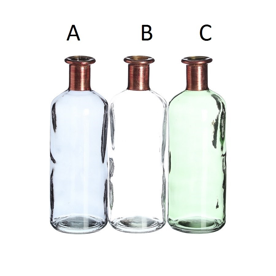 Green bottle glass for decoracíon