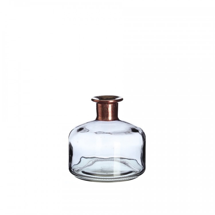 bottle grey glass for decoration