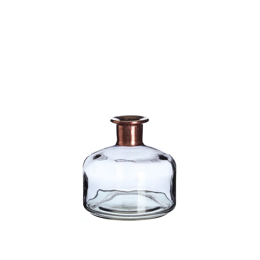bottle grey glass for decoration