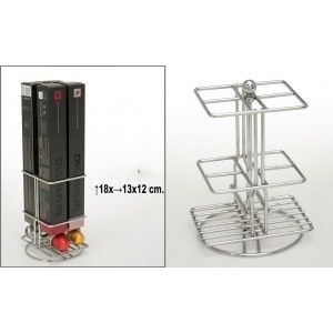Porta capsules Nesspresso in chrome metal