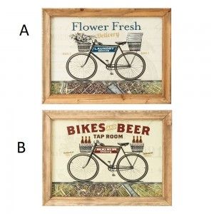 Printing box decorated with a bicycle. Natural