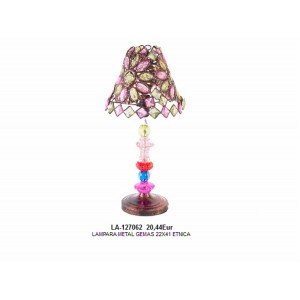 Lampe faite en métal gemmes