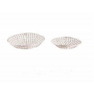 Set of 2 trays metal, ethnic style