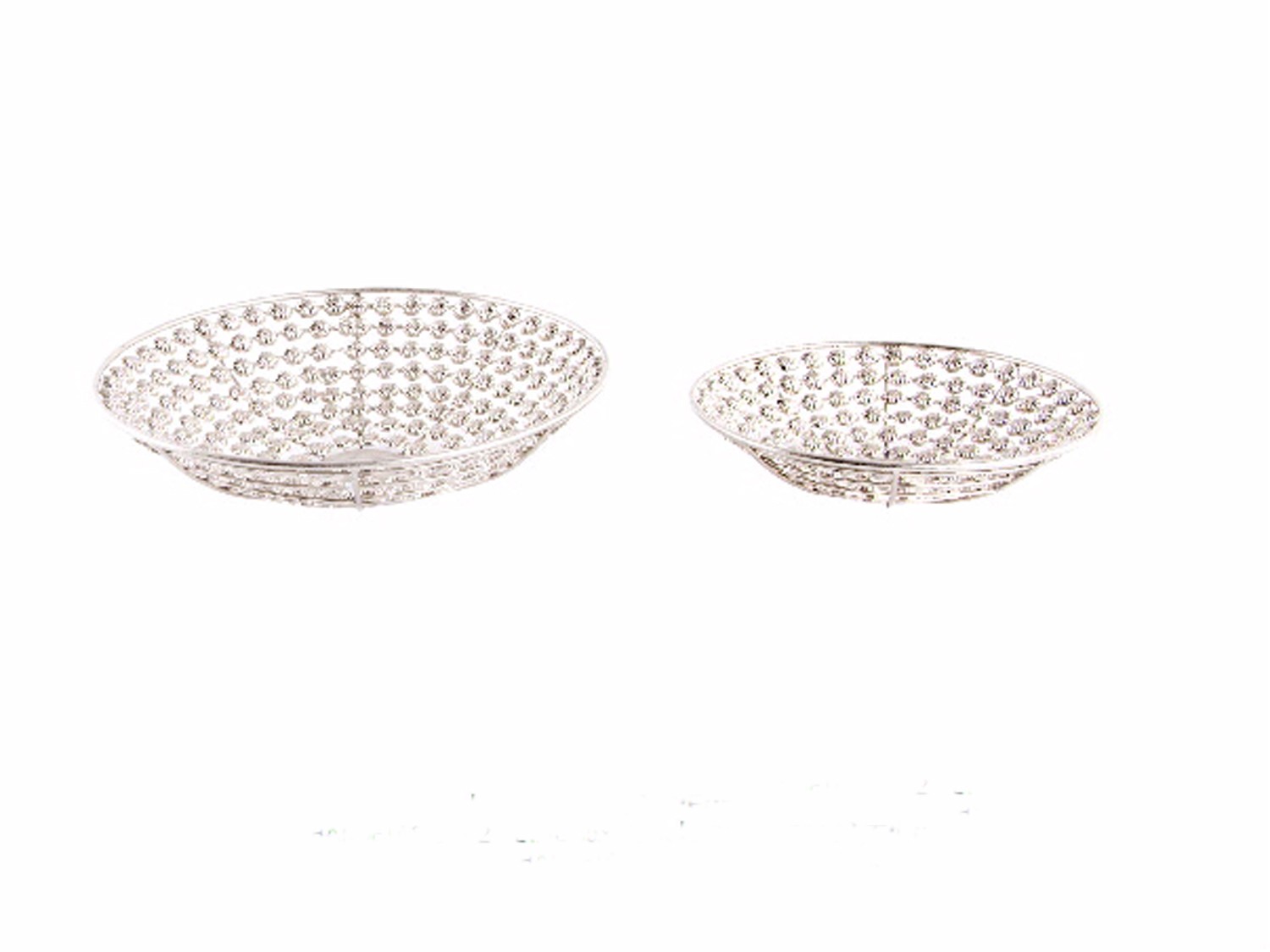 Set of 2 trays metal, ethnic style
