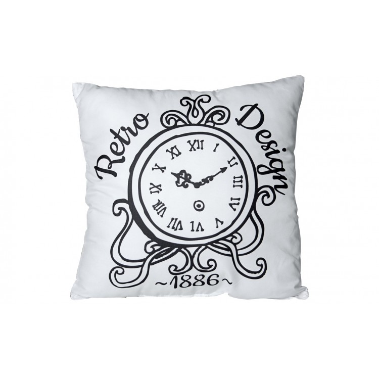 Coussin Microfibre Montre Rétro