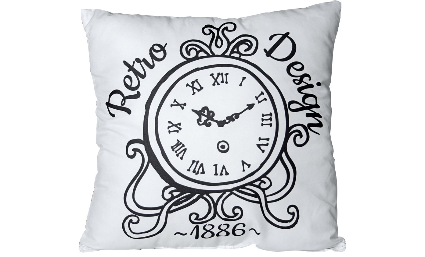 Coussin Microfibre Montre Rétro
