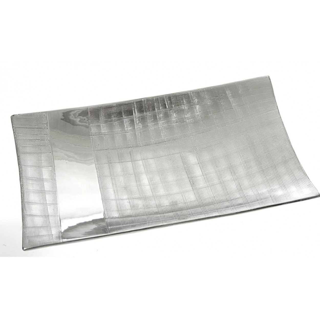 Center Rectangular Ceramic Silver