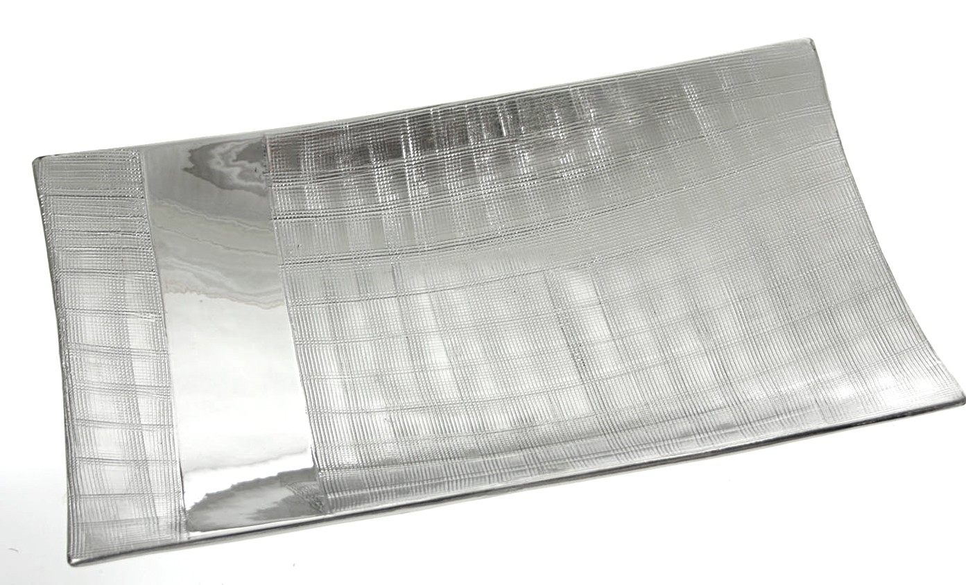 Center Rectangular Ceramic Silver