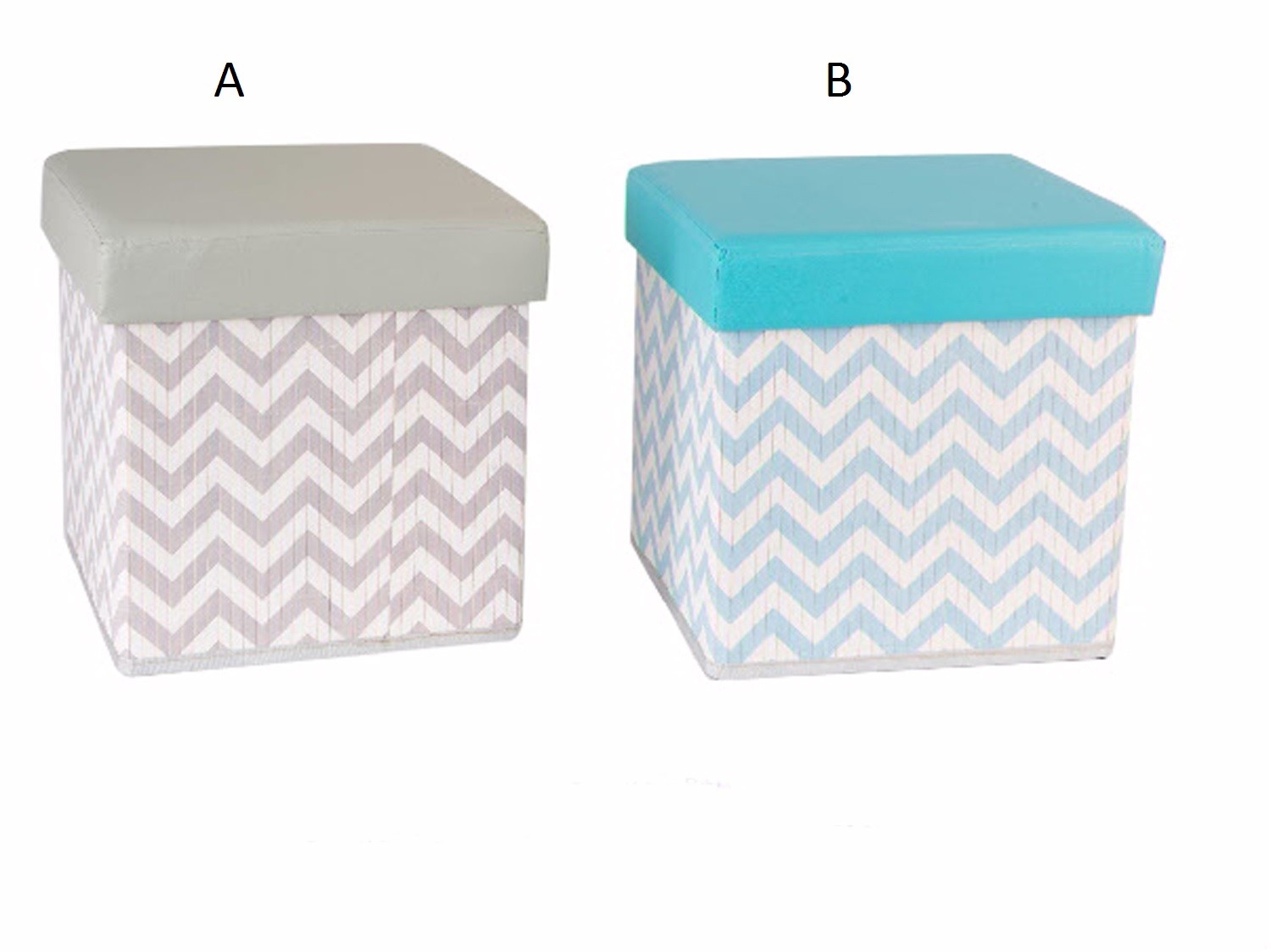 Box pleglable bamboo fabric zigzag