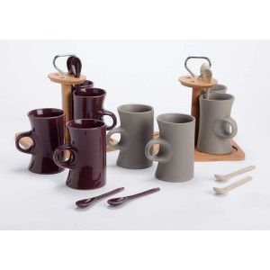 Est. con 4 tazas mug y 4 cucharas