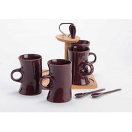 Est. con 4 tazze mug e 4 cucchiai