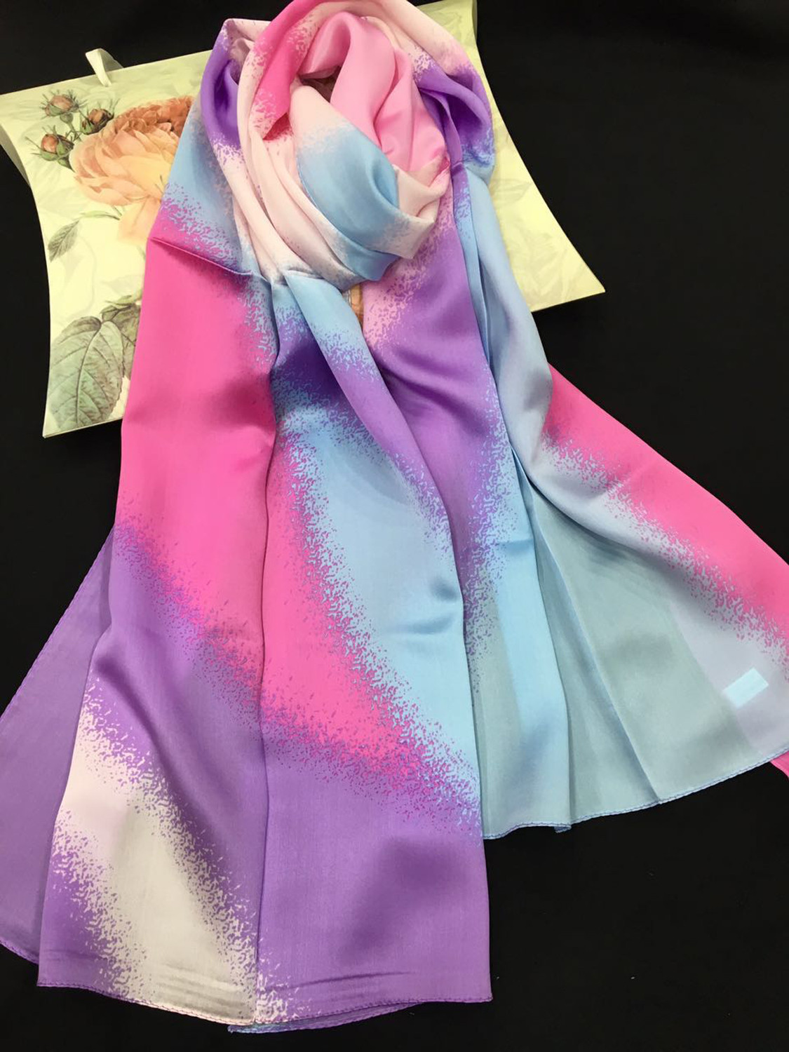 SILK HANDKERCHIEF 100% NATURAL VIWIN & SILK