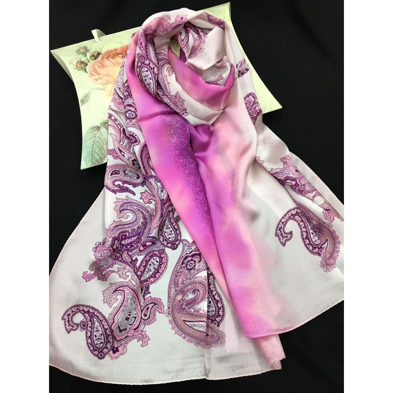SILK HANDKERCHIEF 100% NATURAL VIWIN & SILK