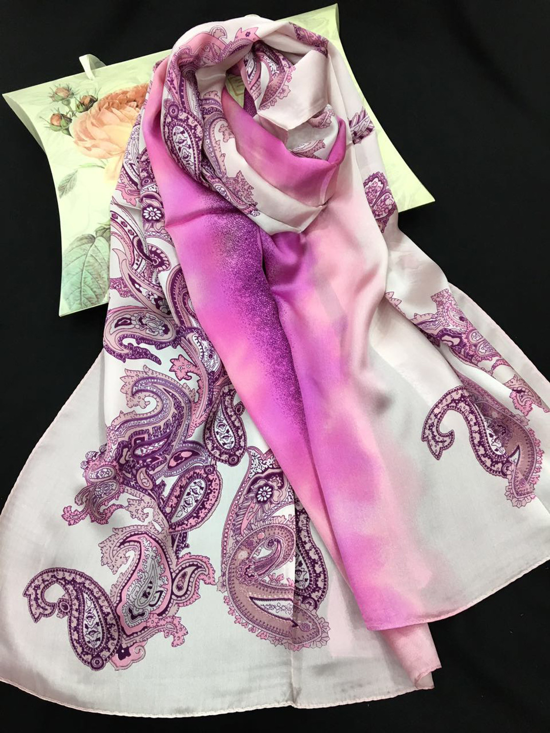 SILK HANDKERCHIEF 100% NATURAL VIWIN & SILK