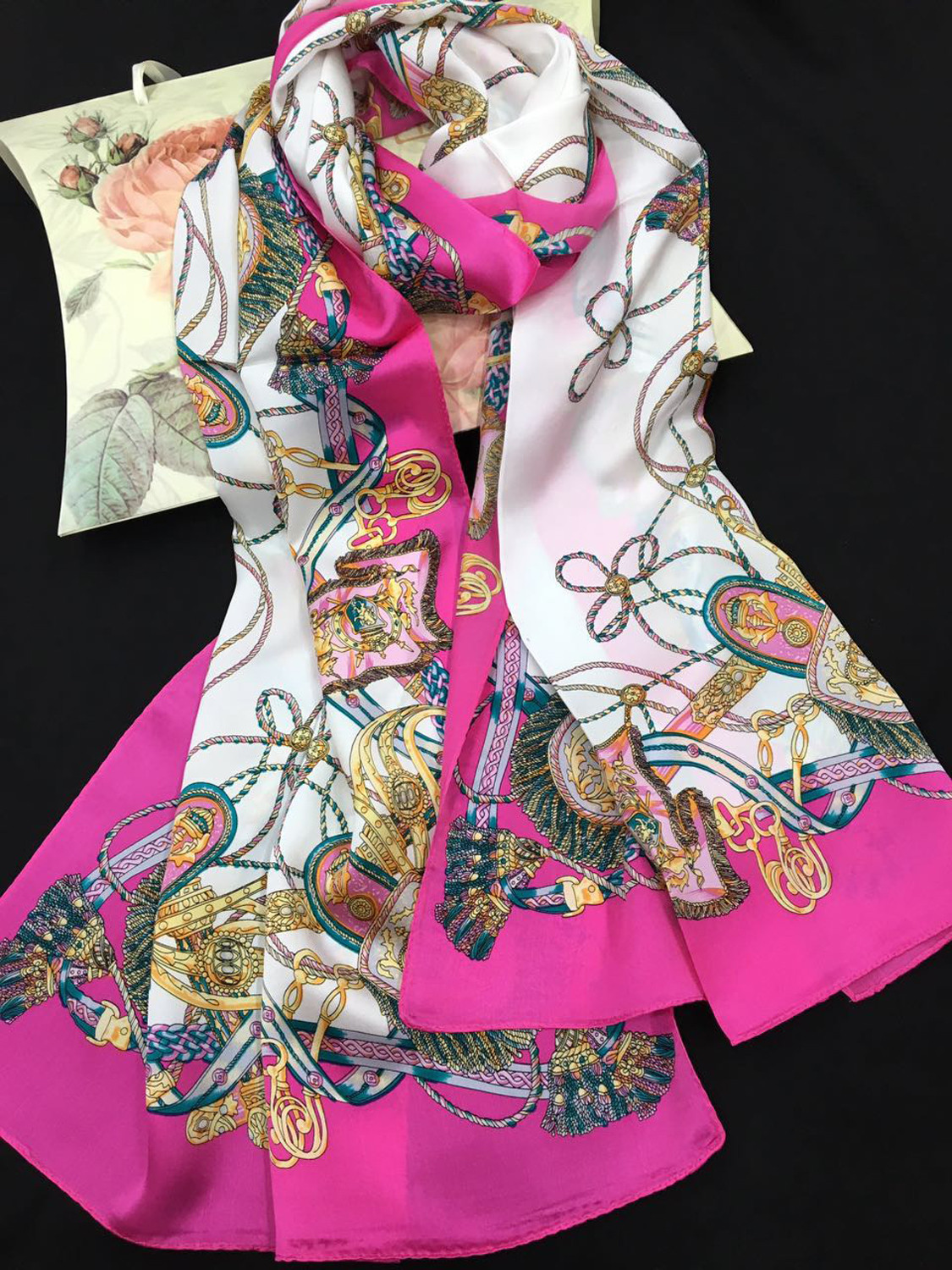 SILK HANDKERCHIEF 100% NATURAL VIWIN & SILK