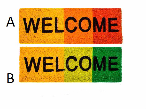 Doormat of coconut made fiber wellcome