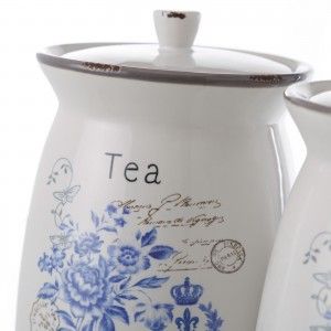 Des pots de grès de thé ou de café. 2 modèles