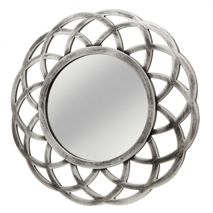 Specchio circolare in argento made in polipropilene