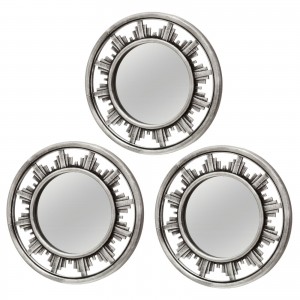 Lot de 3 miroirs d'argent