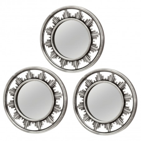 Lot de 3 miroirs d'argent