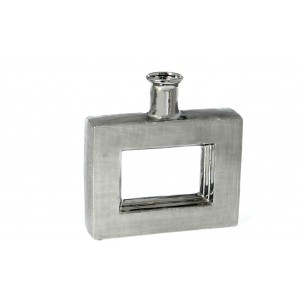 Ceramic vase Silver Color