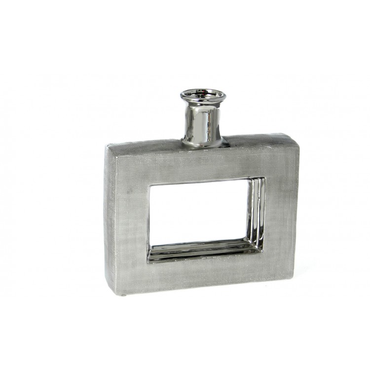 Ceramic vase Silver Color