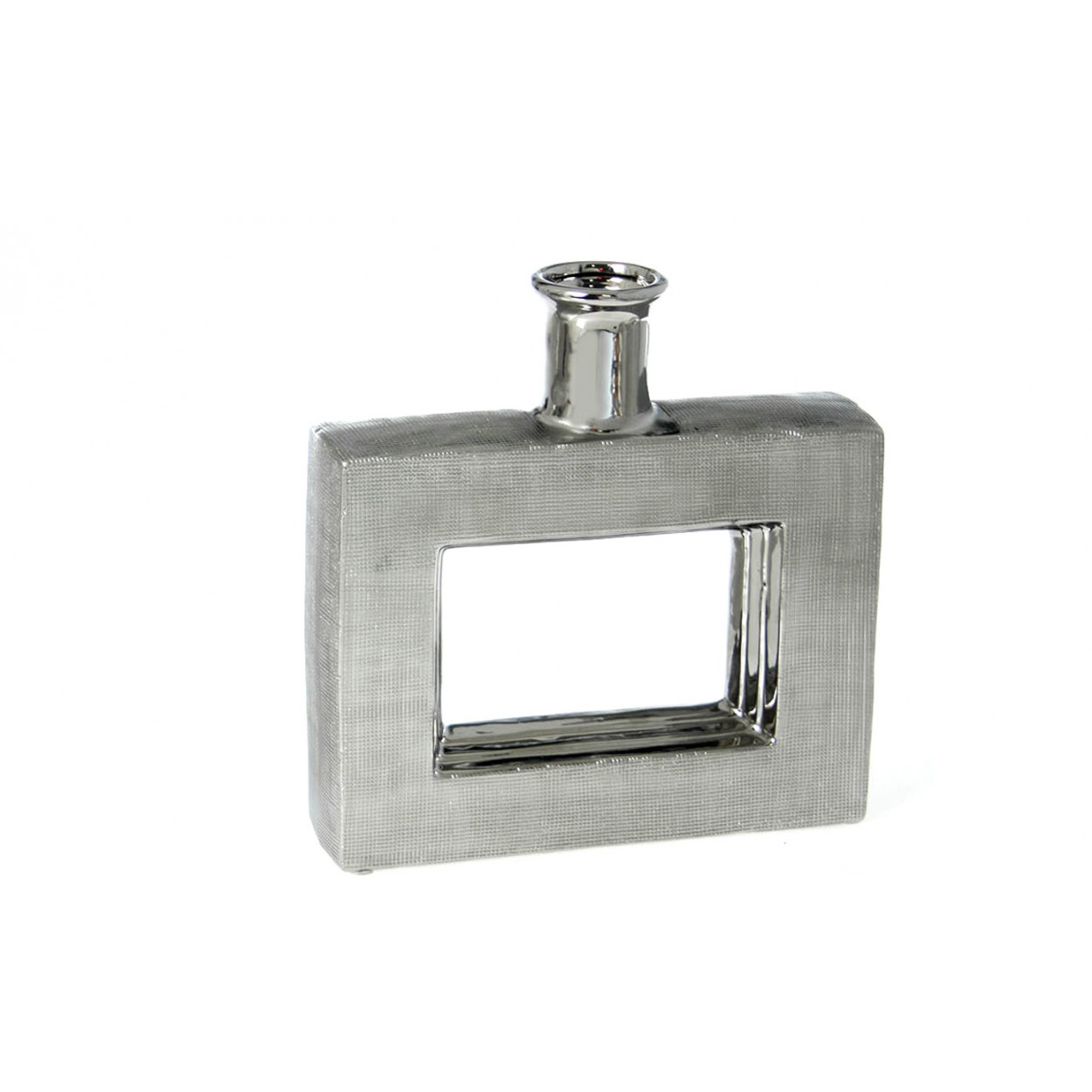 Ceramic vase Silver Color
