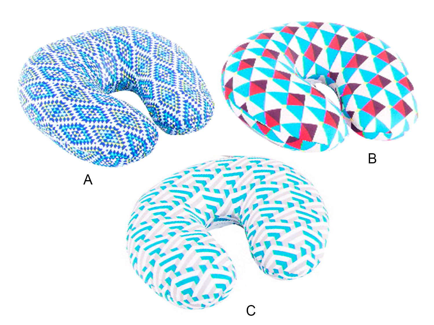 Cuscino da Viaggio Spandex Geometriche 3 modelli