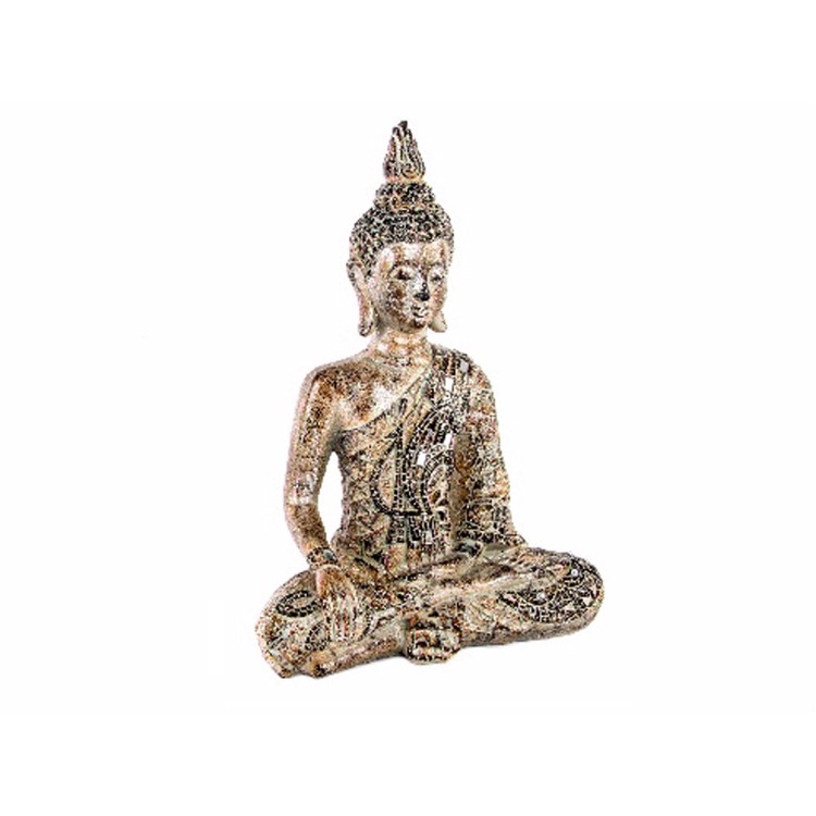 Figura de Buda de Resina. Color Envejecido
