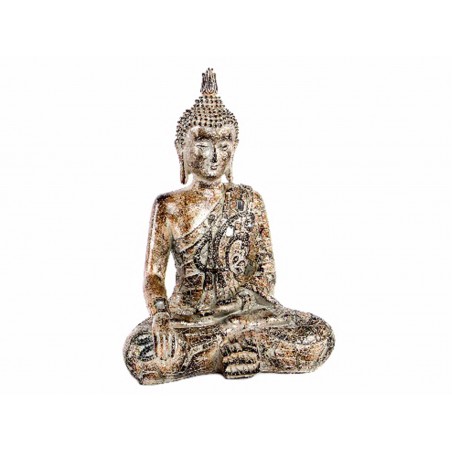 Bouddha en Résine de couleur Antique pour la Décoration
