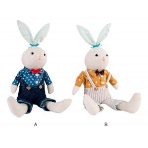 Sous réserve des Portes de Polyester. Lapin assis. 2 modèles