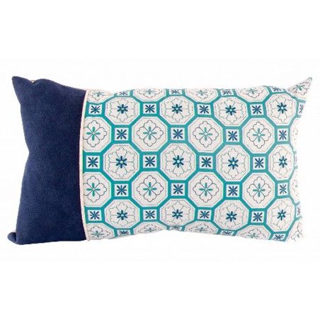 Cushion Linen cotton blue