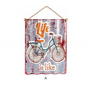 Box-metal-rustic of a bike and in 2 colors