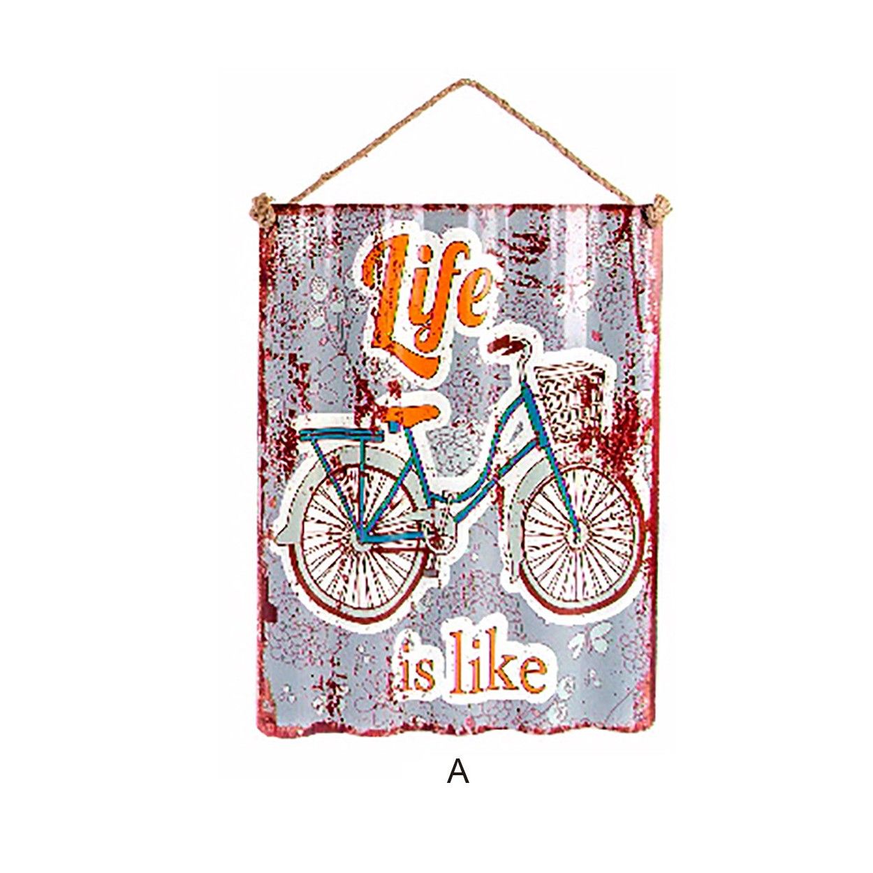 Box-metal-rustic of a bike and in 2 colors