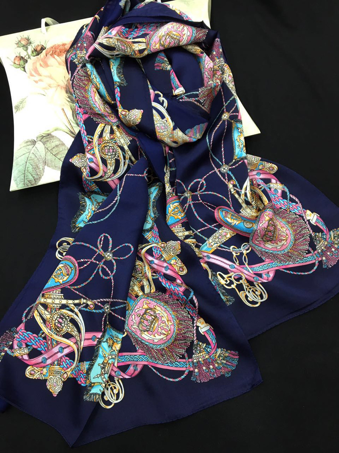 SILK HANDKERCHIEF 100% NATURAL VIWIN & SILK