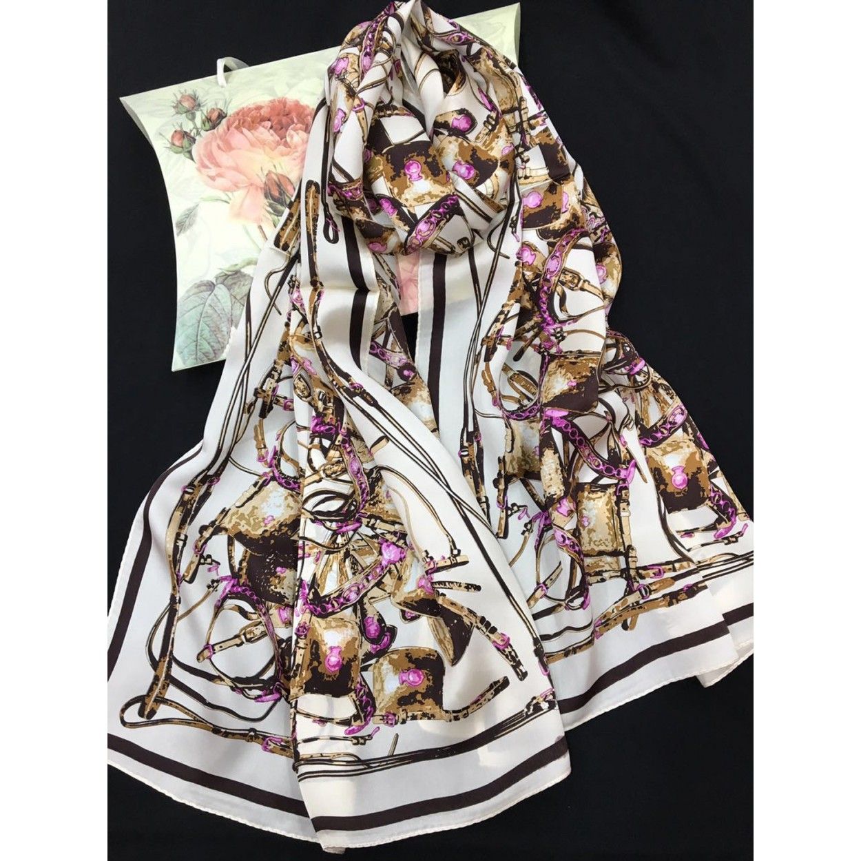 SILK HANDKERCHIEF 100% NATURAL VIWIN & SILK